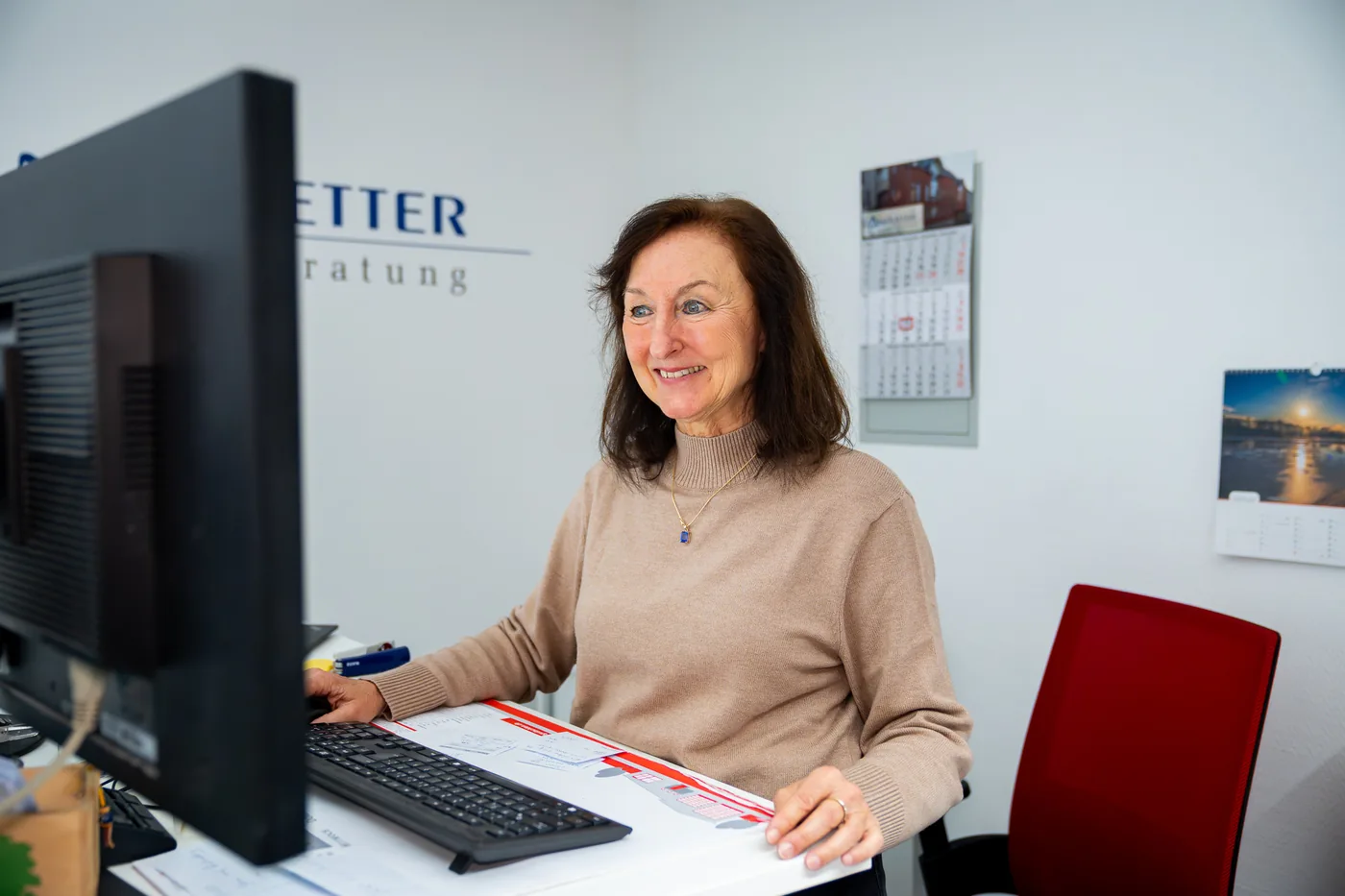 Arbeitsplatz in der Anselstetter Steuerberatung in Neustadt a. d. Aisch